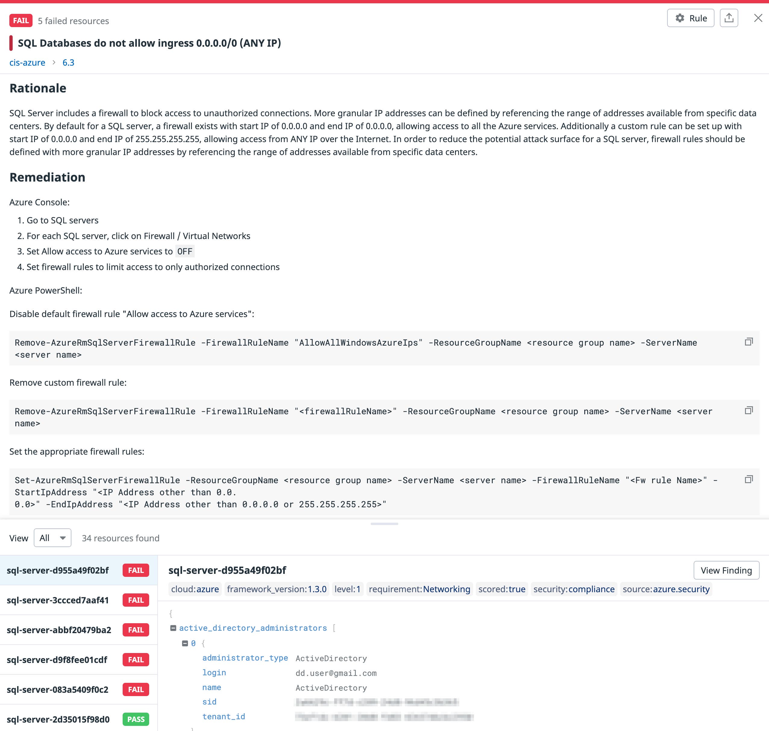 Review compliance violations with Datadog Cloud Security Misconfigurations findings Review compliance violations with Datadog Cloud Security Misconfigurations findings
