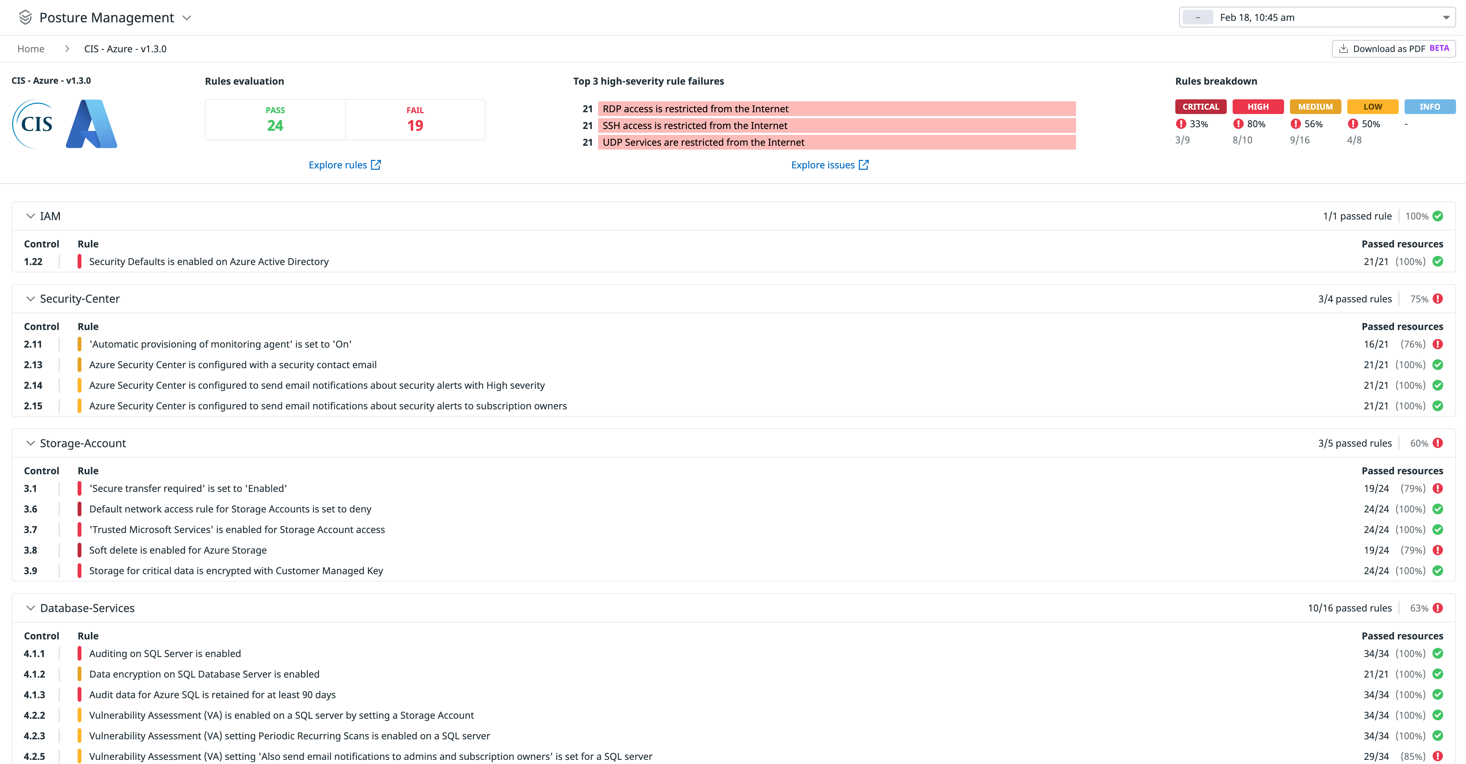 Review the security posture of your Azure environment with an expert-built report
