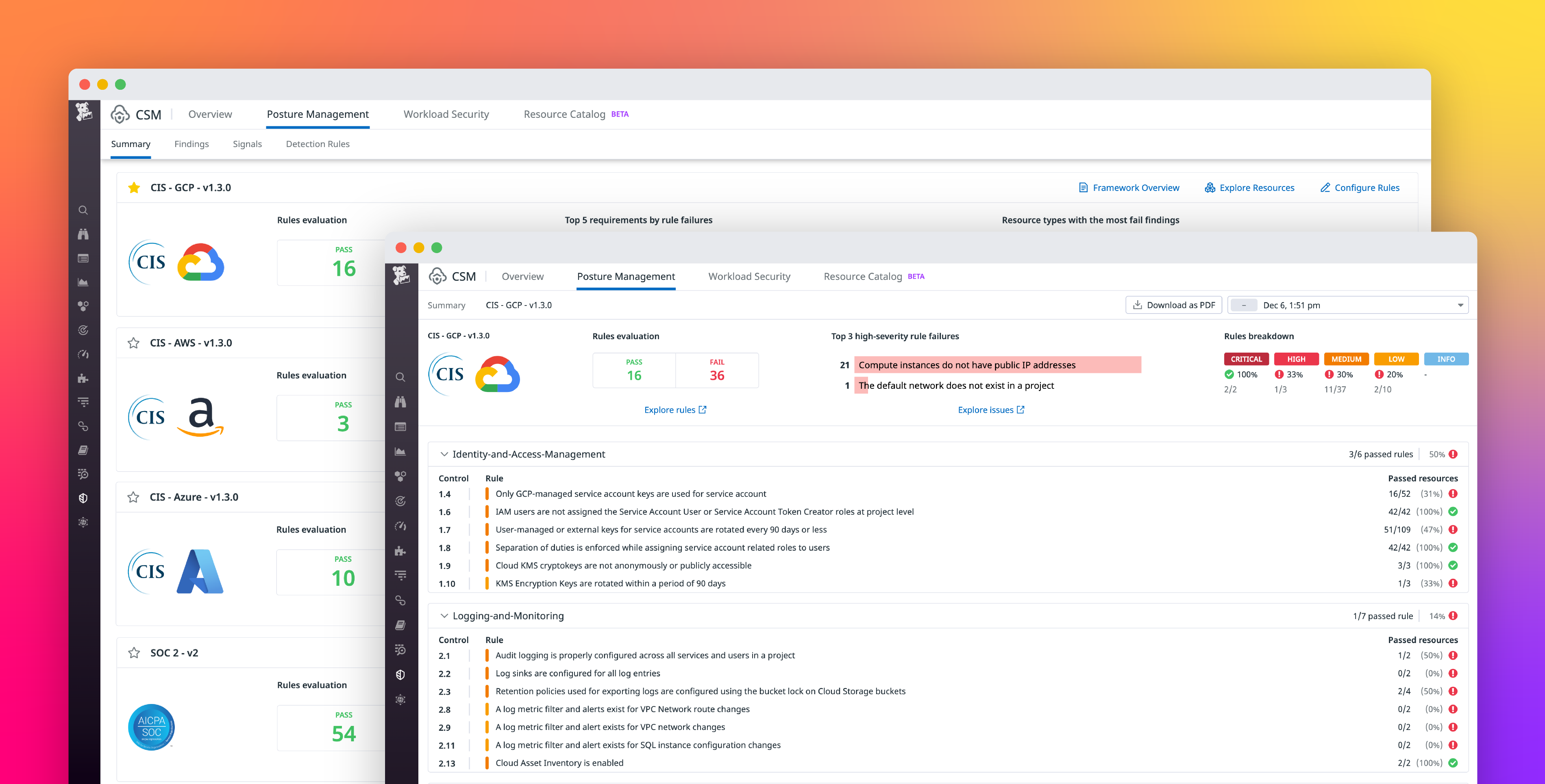 Improve the compliance and security posture of your Google Cloud environment with Datadog