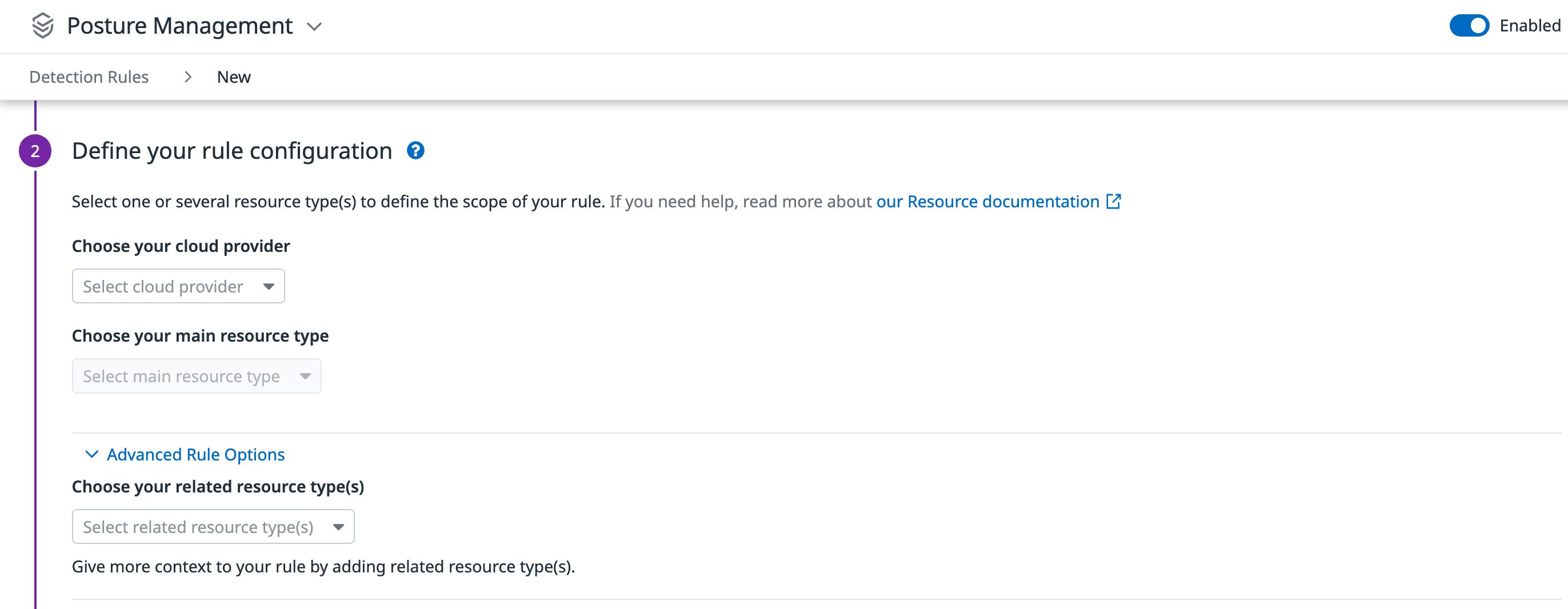 Create a new detection rule Create a new detection rule