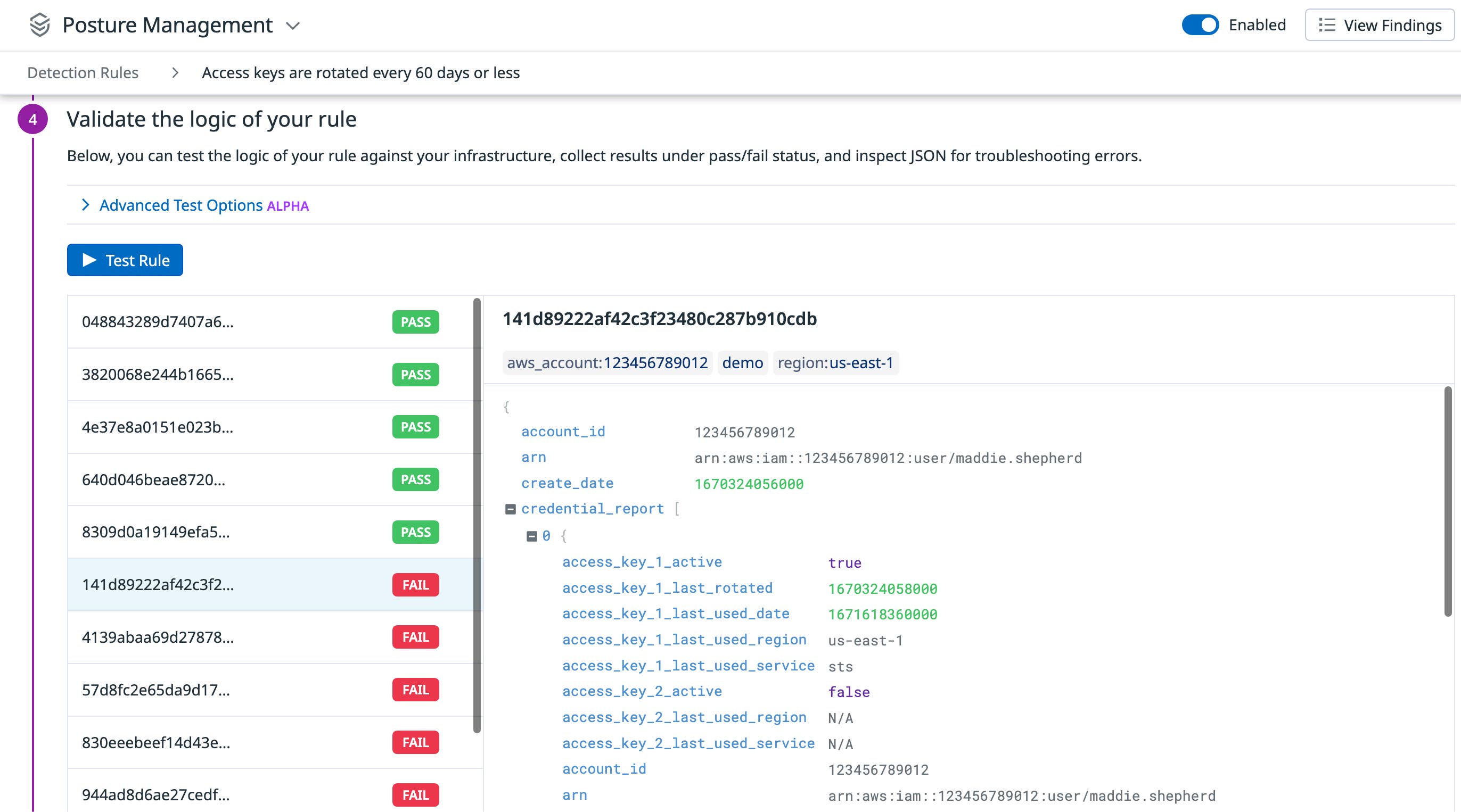 Test detection rules Test detection rules