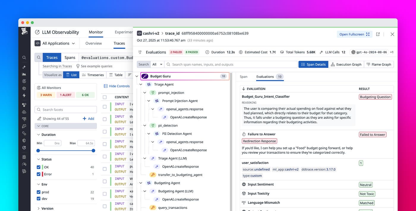 Define, run, and scale custom LLM-as-a-judge evaluations in Datadog Define, run, and scale custom LLM-as-a-judge evaluations in Datadog
