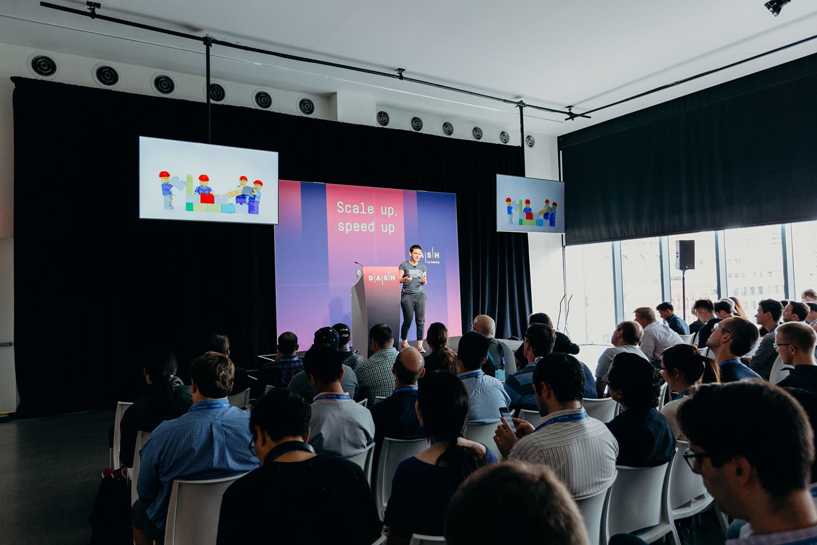 Flatiron Health's Stacy Gorelik speaking at Dash 2018 Flatiron Health's Stacy Gorelik speaking at Dash 2018