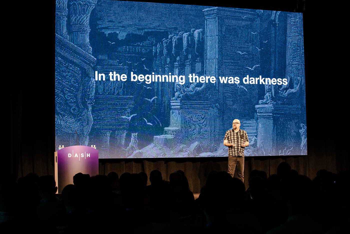 Empatico CTO James Turnbull giving a keynote talk at Dash 2018 Empatico CTO James Turnbull giving a keynote talk at Dash 2018