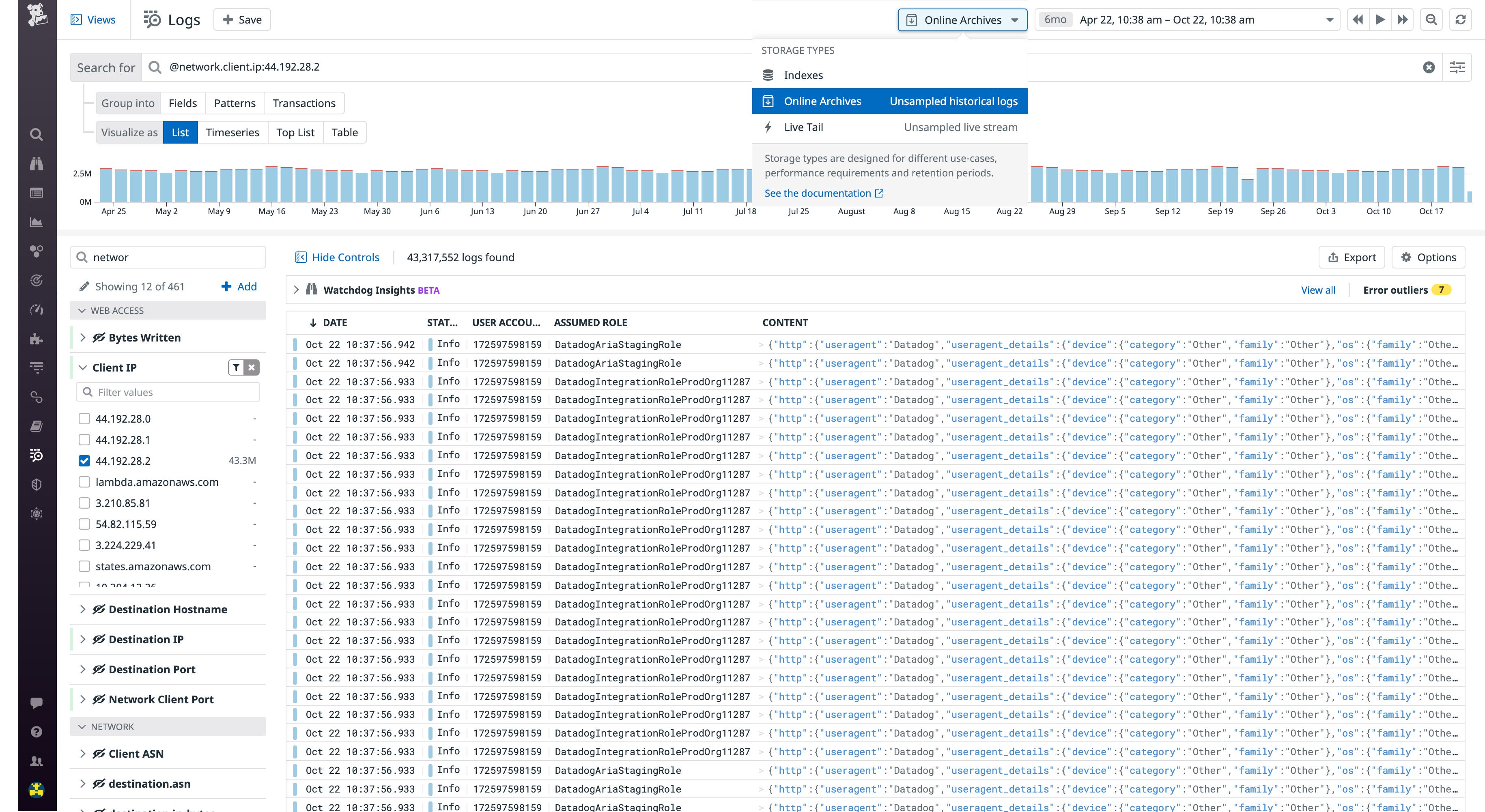 Online Archives provides easy historical log analysis and investigation with 15 month retention and live queries. Online Archives provides easy historical log analysis and investigation with 15 month retention and live queries.
