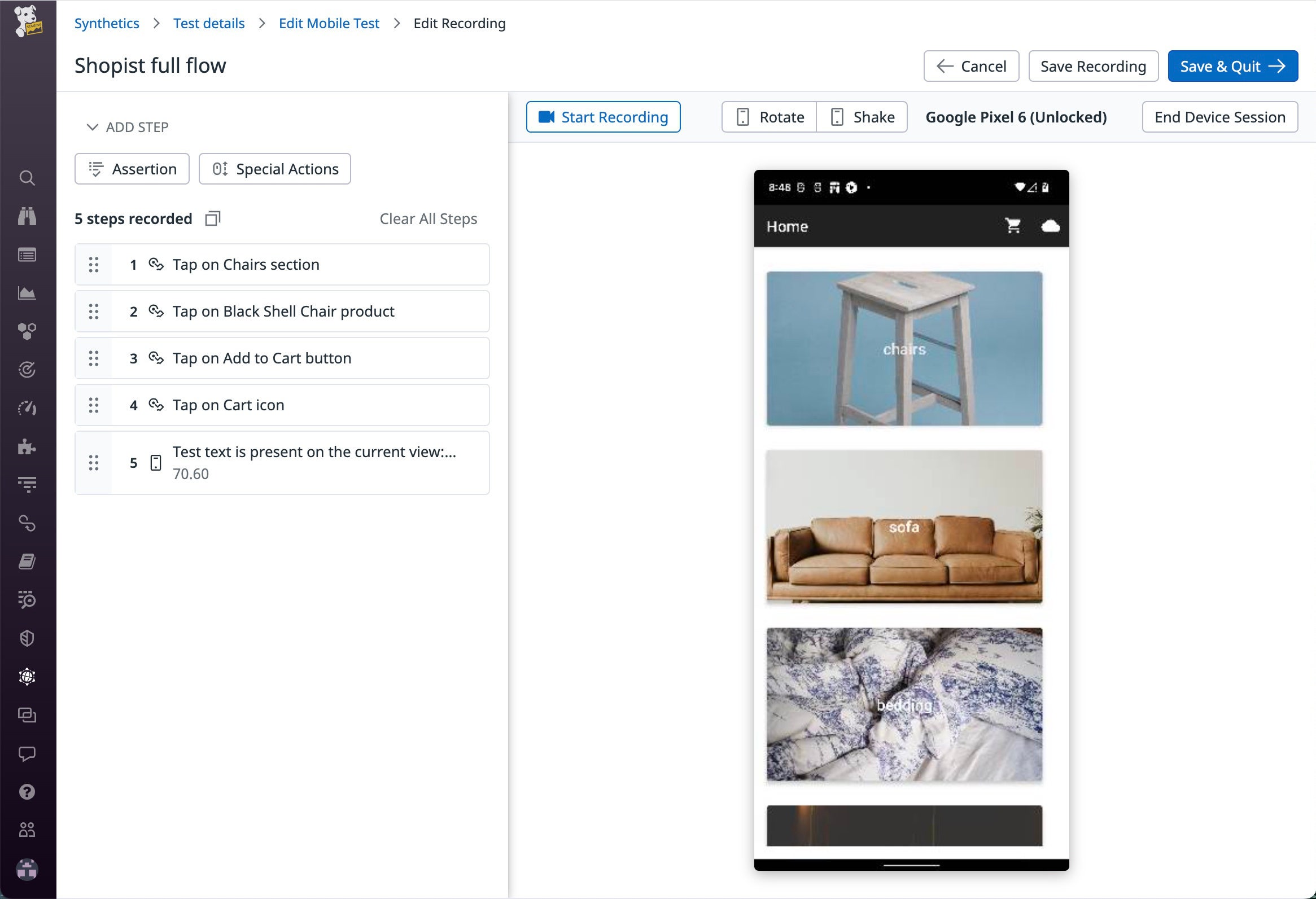 ステップバイステップの機能テストを作成し、アップデートを送信する前にモバイルアプリの回帰を検出