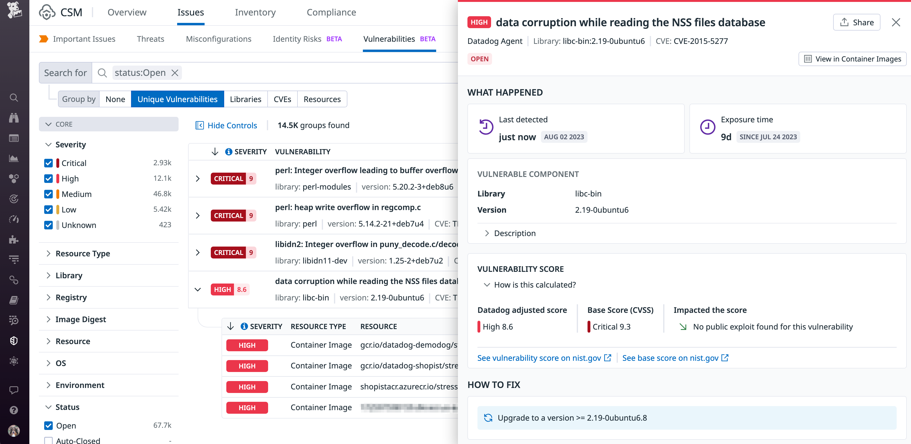 Detect and address vulnerabilities across your container images and hosts