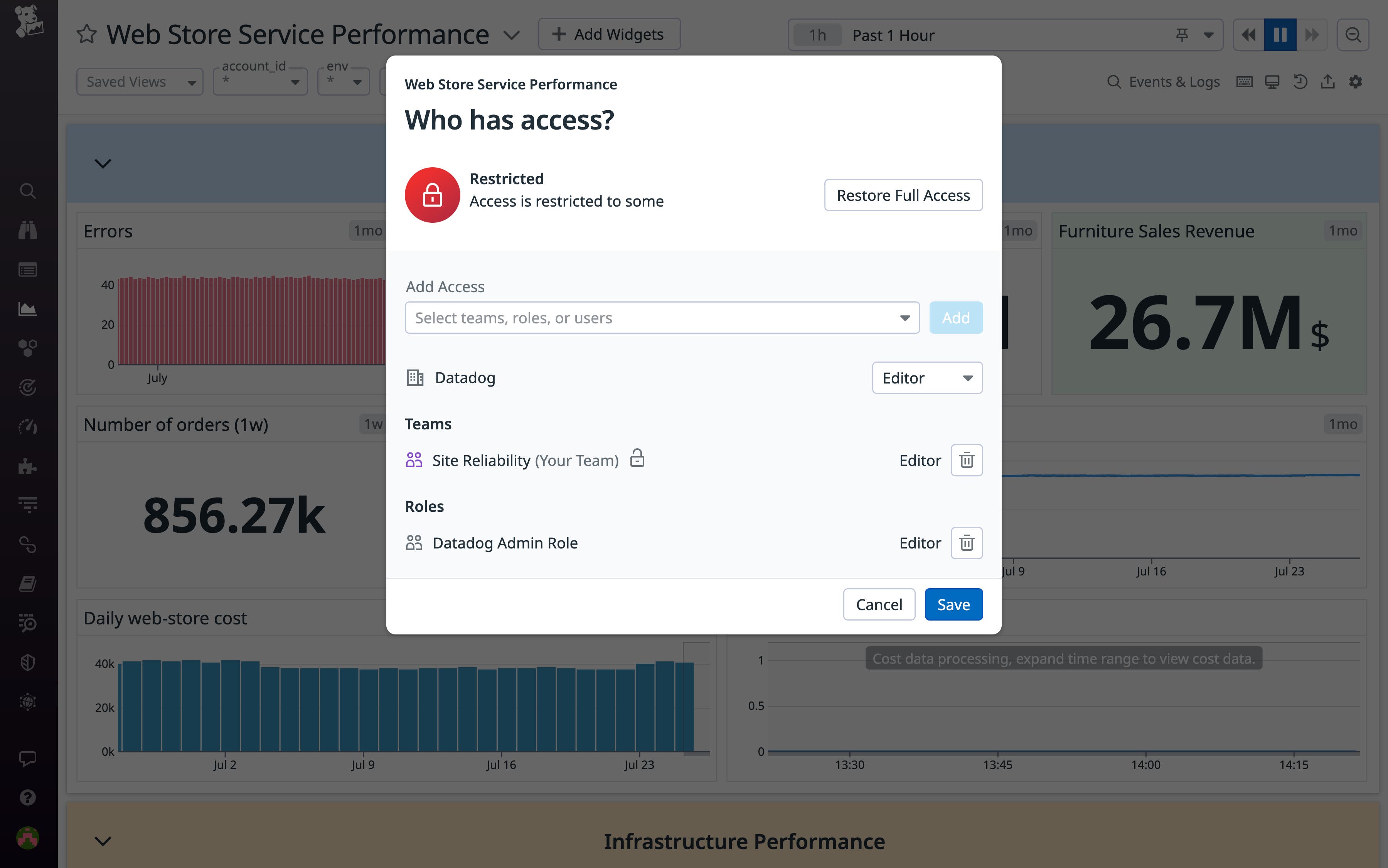 You can now use Teams to delegate team-based access to individual resources within Datadog You can now use Teams to delegate team-based access to individual resources within Datadog