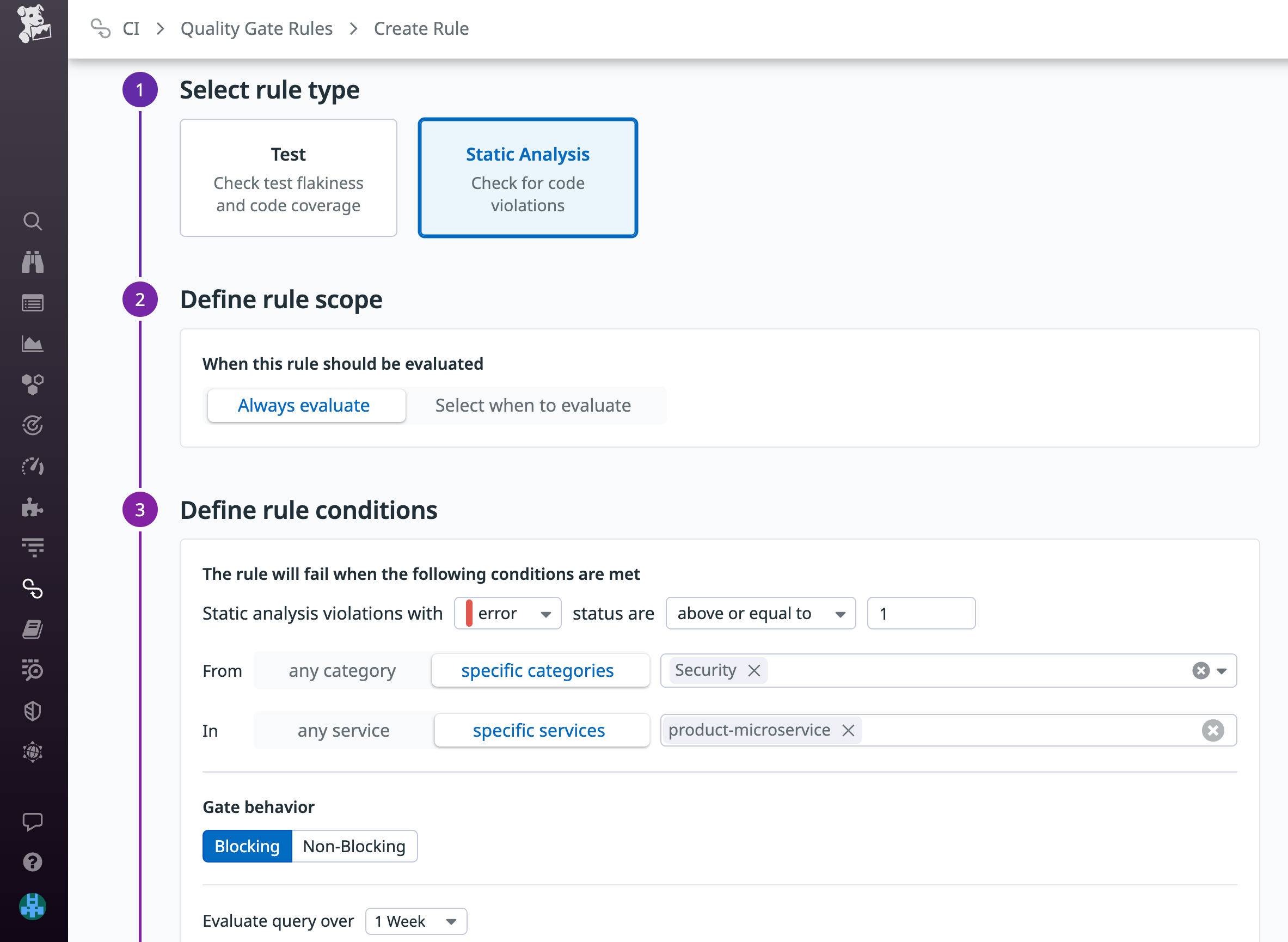Block commits that introduce security vulnerabilities to your service.