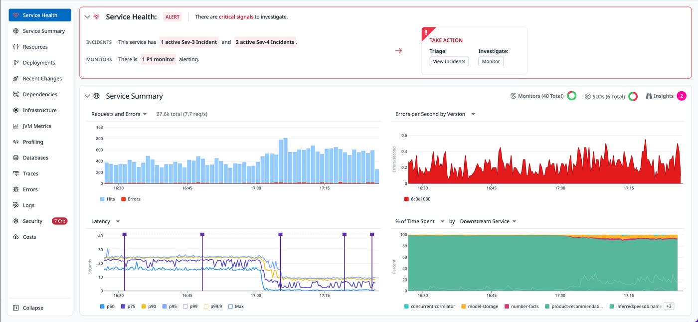 Speed up troubleshooting with opinionated service pages Speed up troubleshooting with opinionated service pages