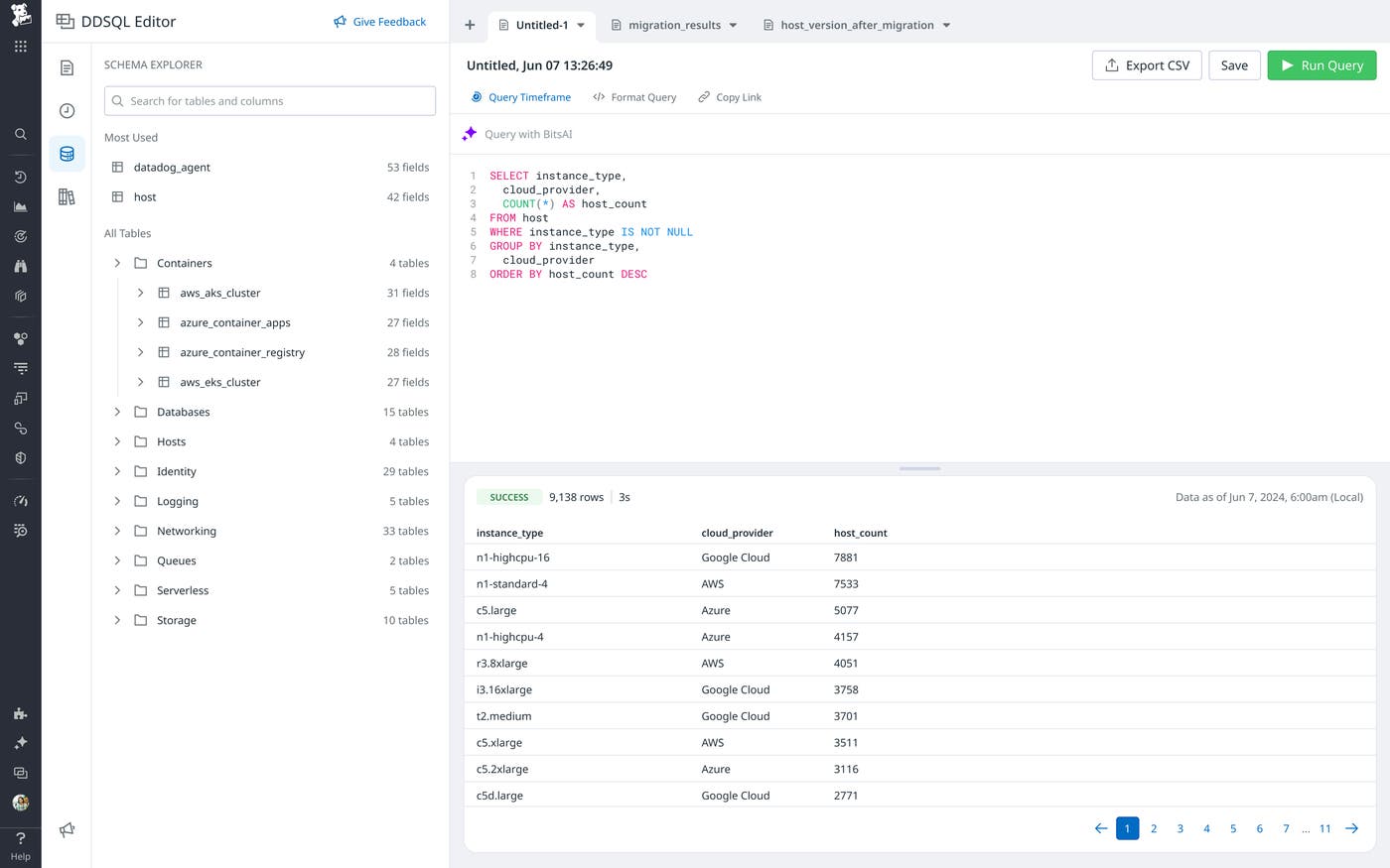 Access infrastructure data using SQL with DDSQL Editor Access infrastructure data using SQL with DDSQL Editor