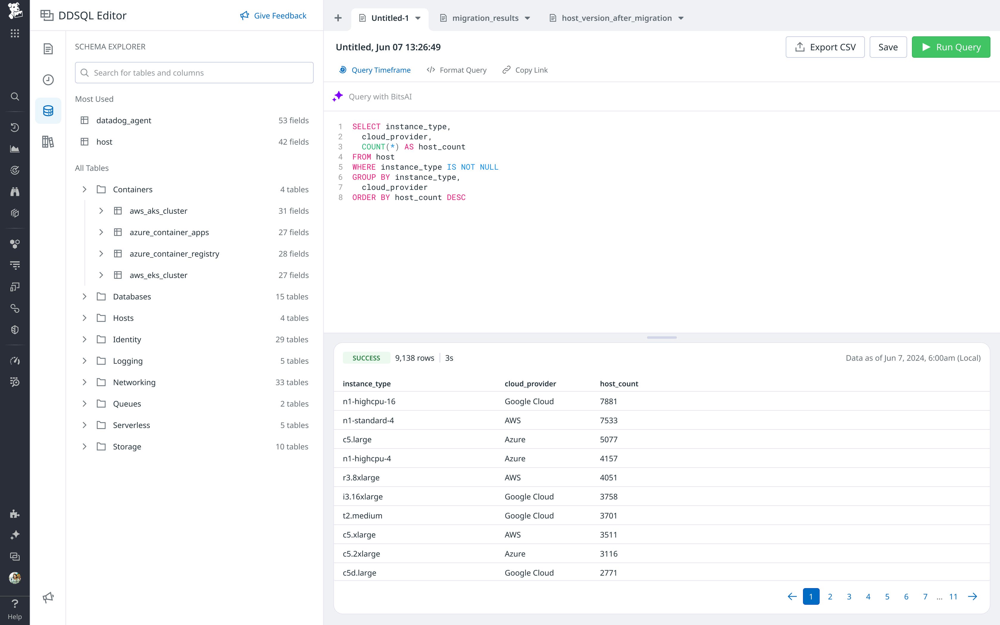 Access infrastructure data using SQL with DDSQL Editor Access infrastructure data using SQL with DDSQL Editor