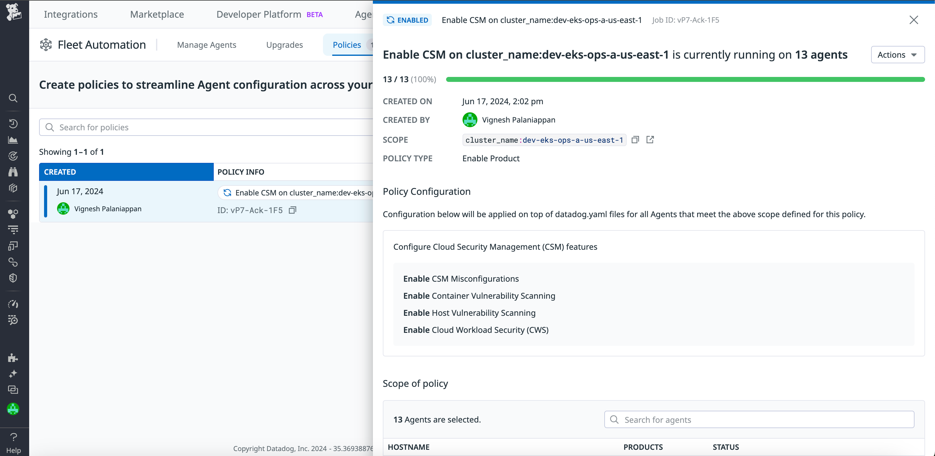 Enable Datadog products from one location with Fleet Automation