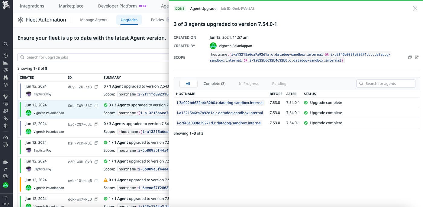 Upgrade your Datadog Agents from one location with Fleet Automation Upgrade your Datadog Agents from one location with Fleet Automation