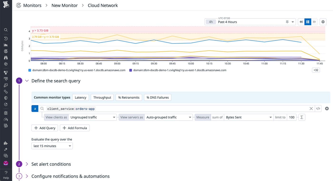 Get alerted when network metrics pass a threshold with CNM Monitors Get alerted when network metrics pass a threshold with CNM Monitors