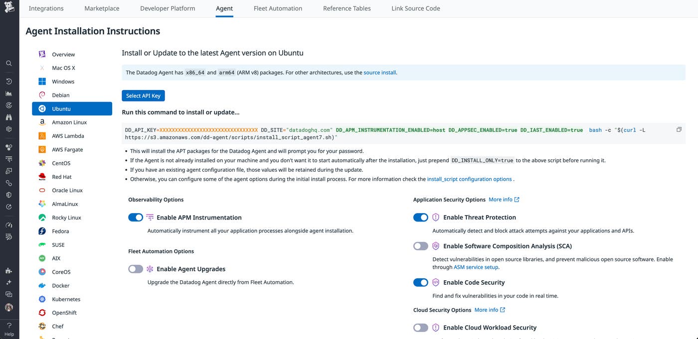Enable Datadog ASM for the Agent Enable Datadog ASM for the Agent