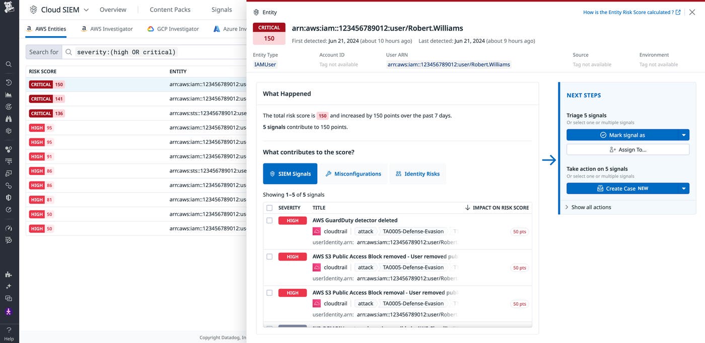 Cloud SIEM Risk-based Insights Cloud SIEM Risk-based Insights