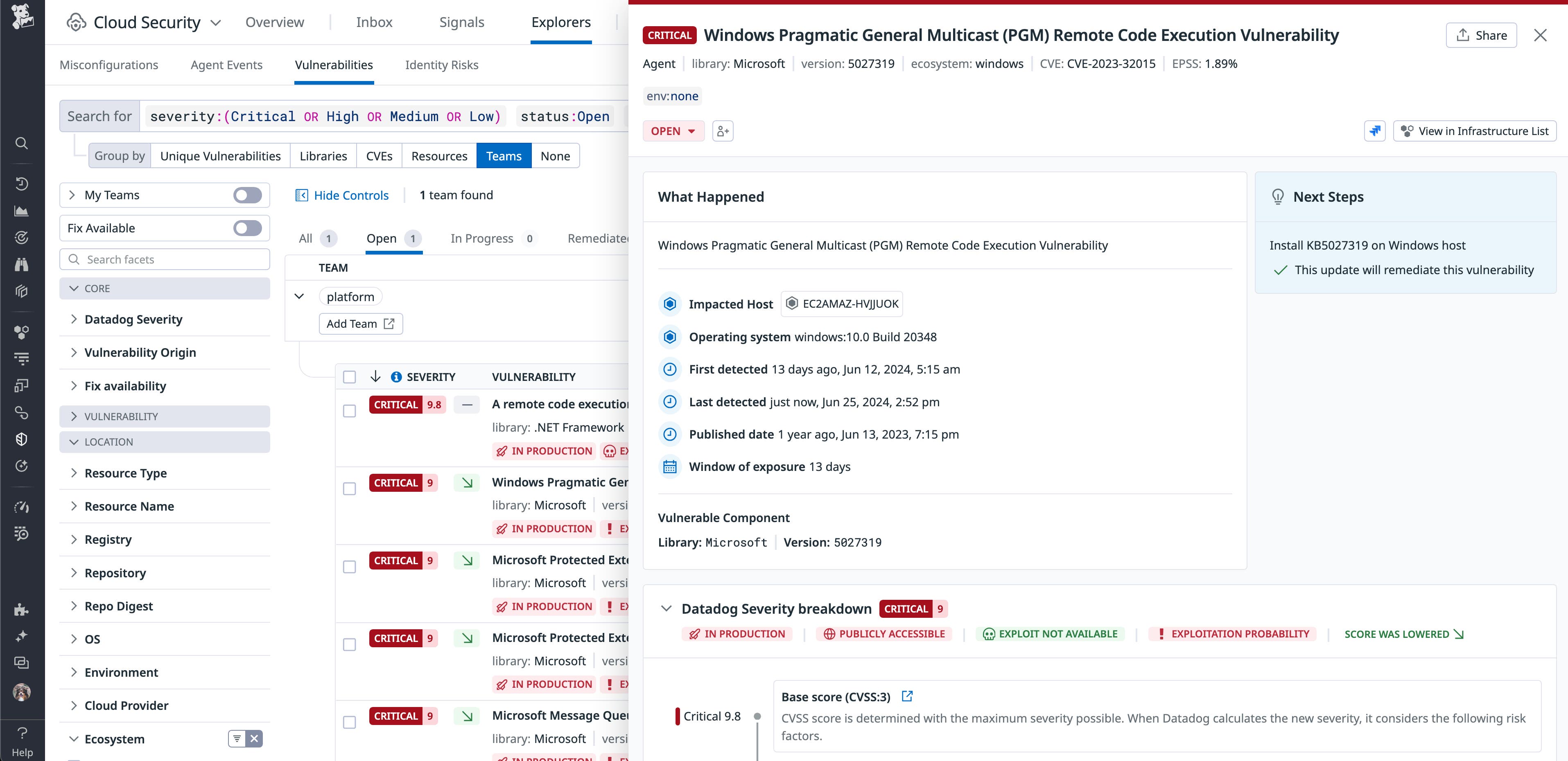 Continuously scan for vulnerabilities on Windows hosts Continuously scan for vulnerabilities on Windows hosts