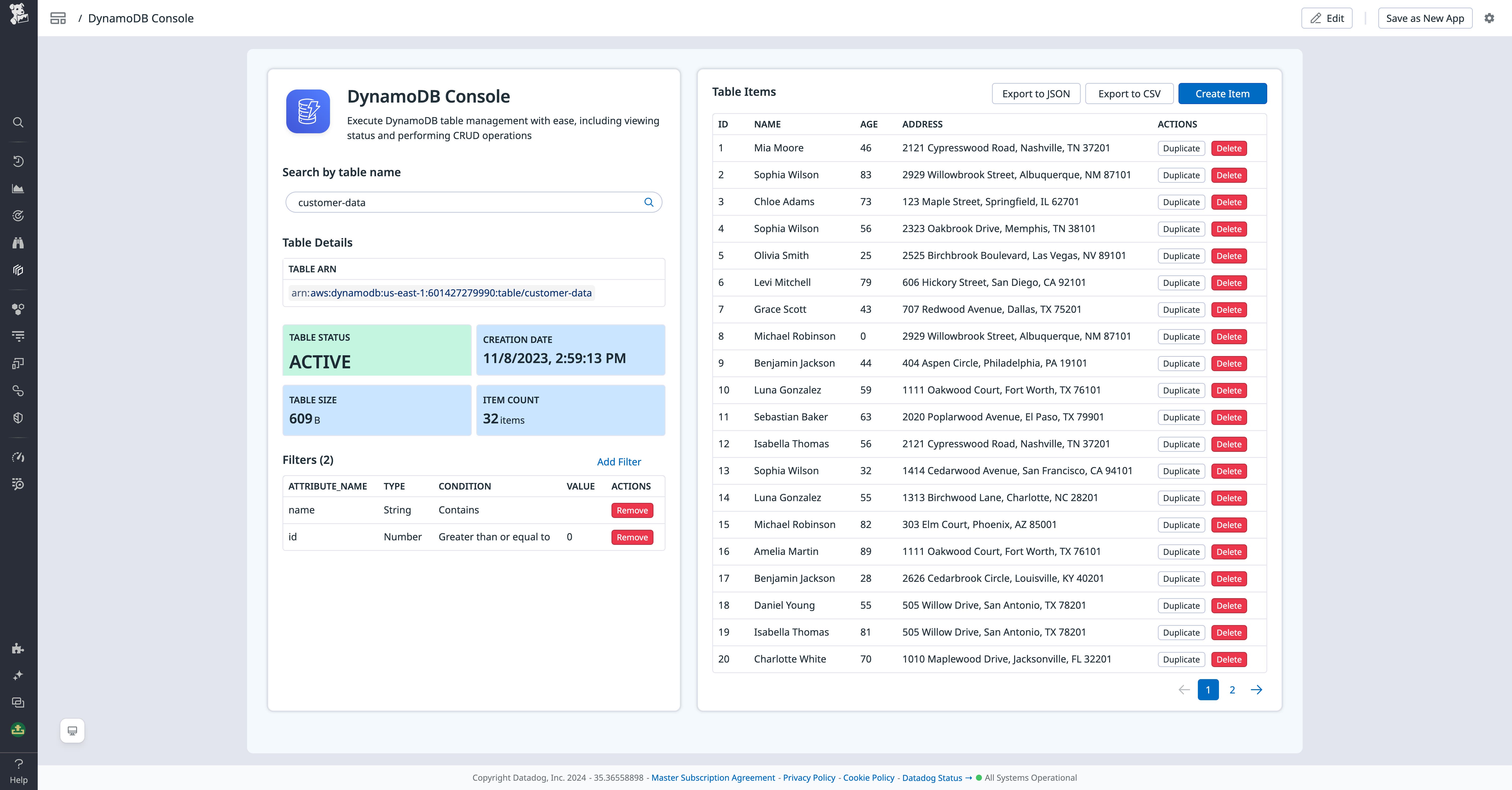 App Builder DynamoDB Console app. App Builder DynamoDB Console app.