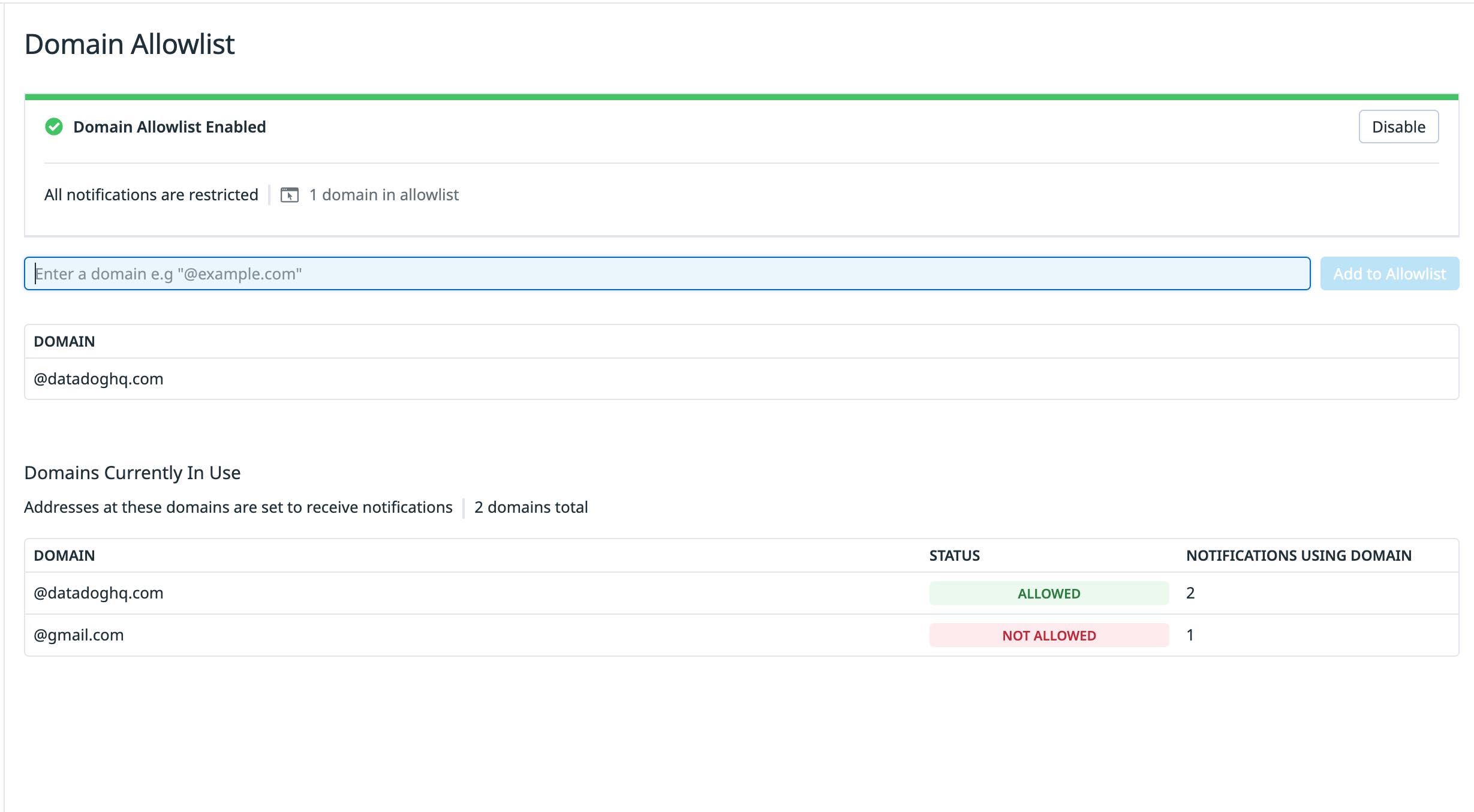 Secure email notifications to trusted domains Secure email notifications to trusted domains