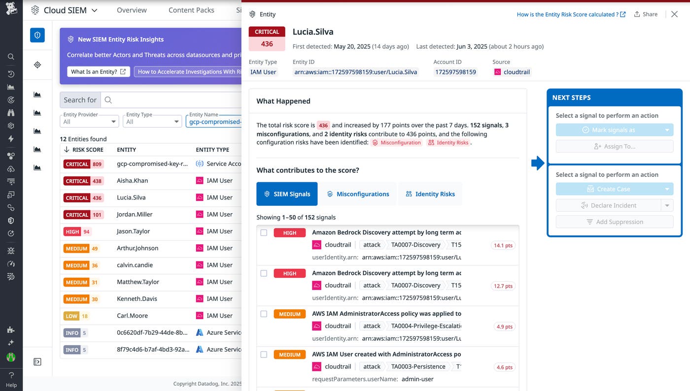 Investigate risky entities with Cloud SIEM Risk Insights Investigate risky entities with Cloud SIEM Risk Insights