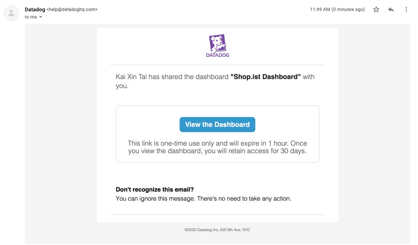 Invited individuals will receive an email containing a one-time link to the dashboard. Invited individuals will receive an email containing a one-time link to the dashboard.