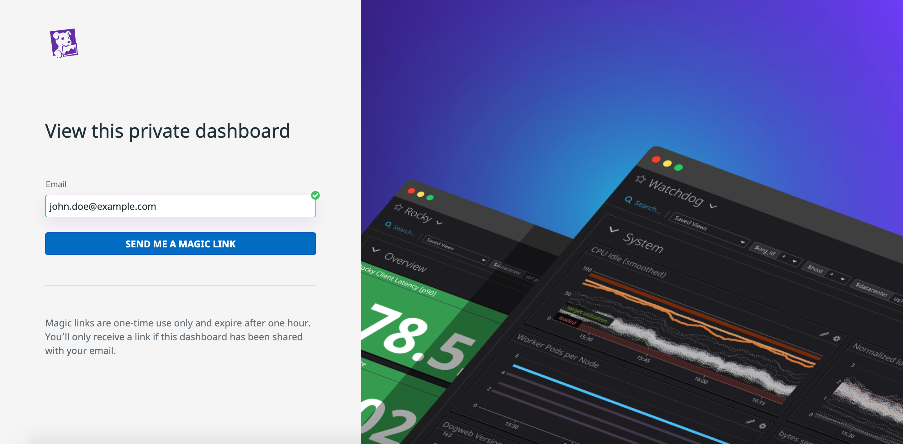 Request access to dashboard