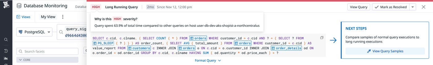 Severity explanation in DBM Recommendations Severity explanation in DBM Recommendations