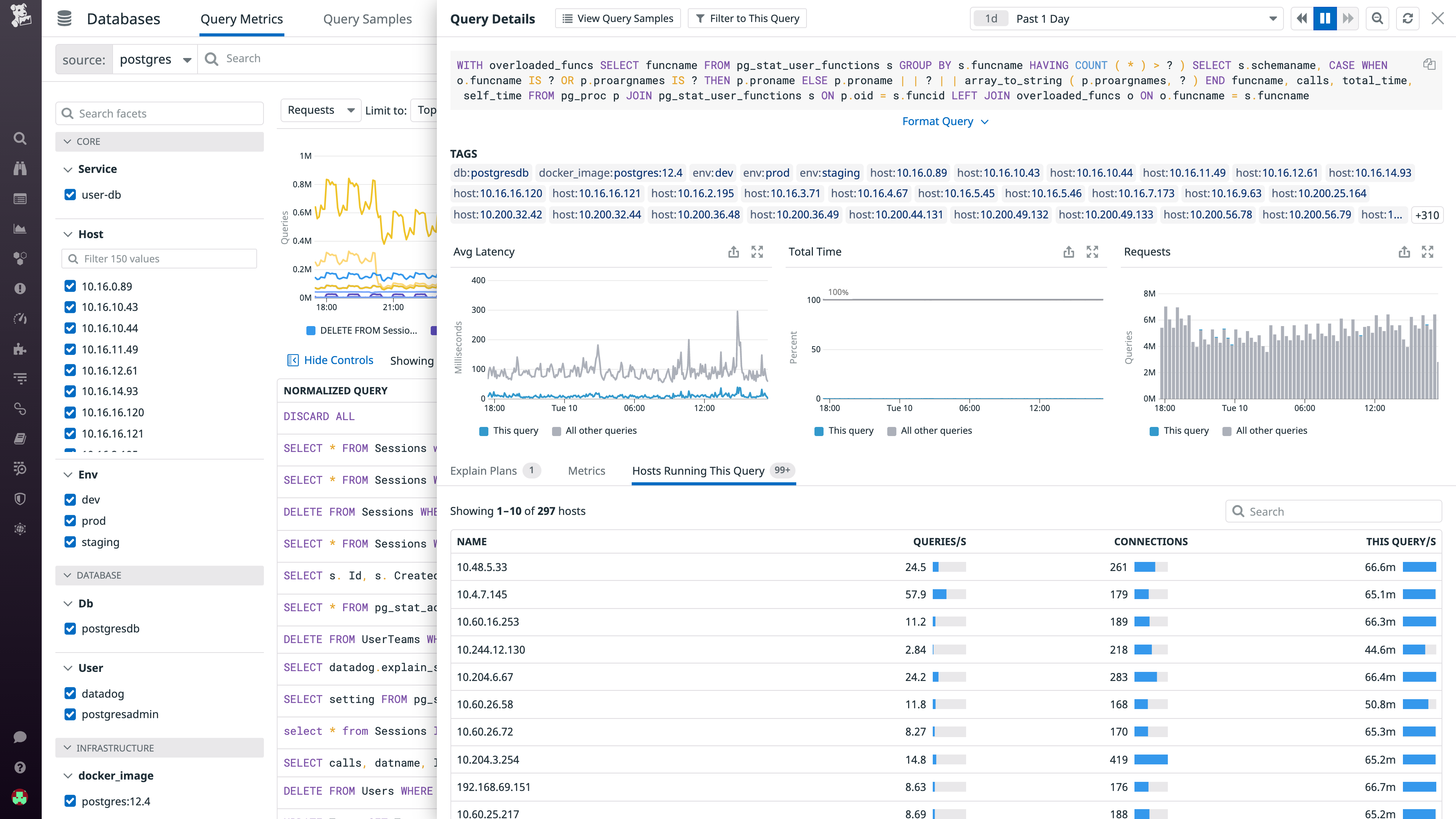 Database Monitoring brings host metrics into the same view as your queries