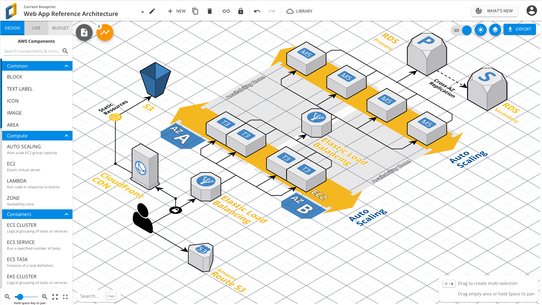 Visualize your cloud architecture with dynamic diagrams