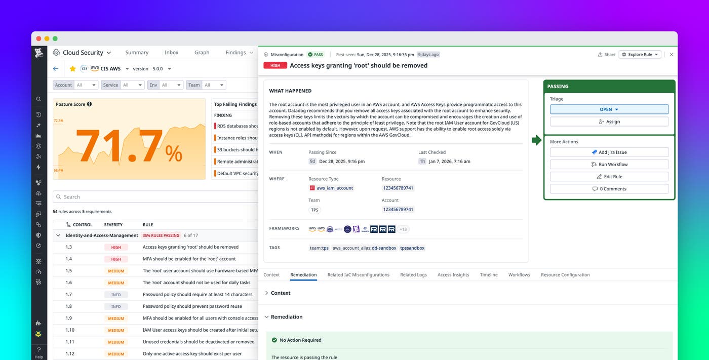 Scale compliance across global frameworks with Datadog Cloud Security Scale compliance across global frameworks with Datadog Cloud Security