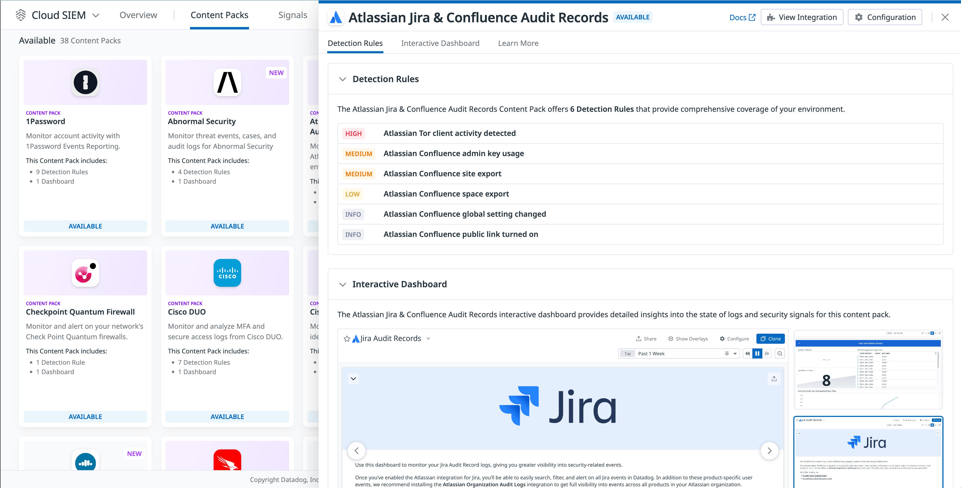 Atlassian Jira and Confluence Audit Logs Cloud SIEM Content Pack. Atlassian Jira and Confluence Audit Logs Cloud SIEM Content Pack.