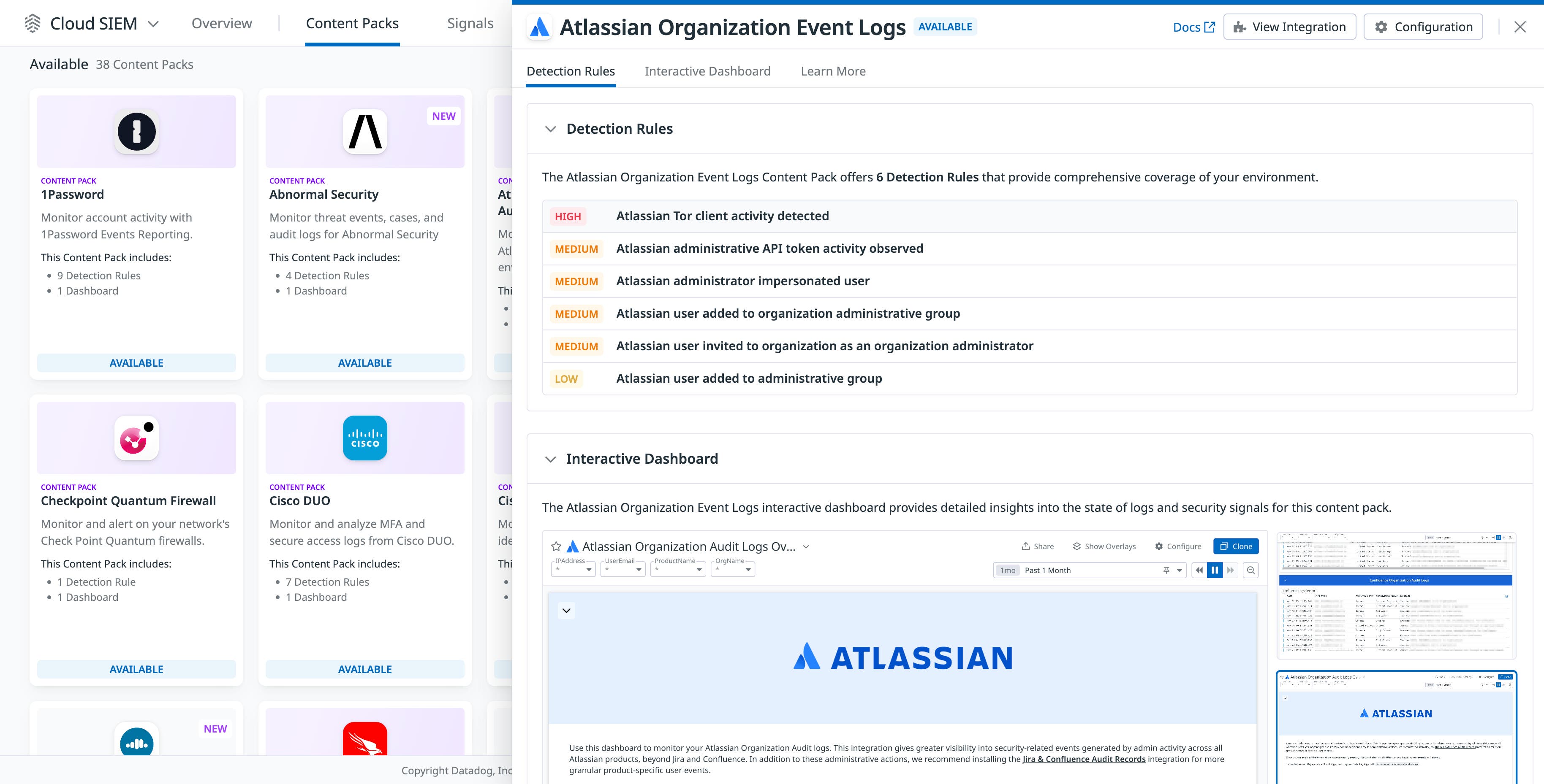Atlassian Organization Event Logs Cloud SIEM Content Pack. Atlassian Organization Event Logs Cloud SIEM Content Pack.