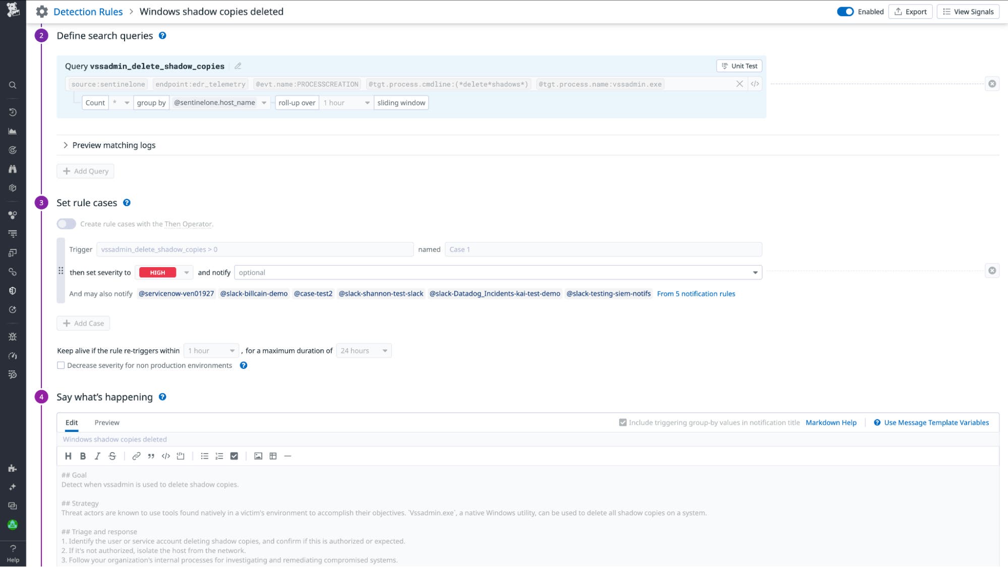 OOTB detection rules look for potential threats in your SentinelOne environment OOTB detection rules look for potential threats in your SentinelOne environment