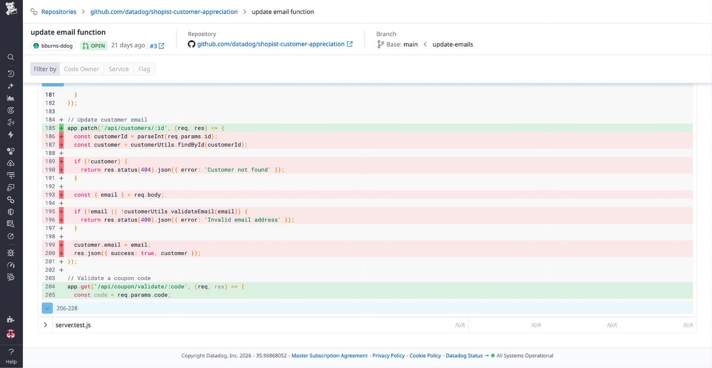 Updated function showing coverage status for modified lines. Updated function showing coverage status for modified lines.