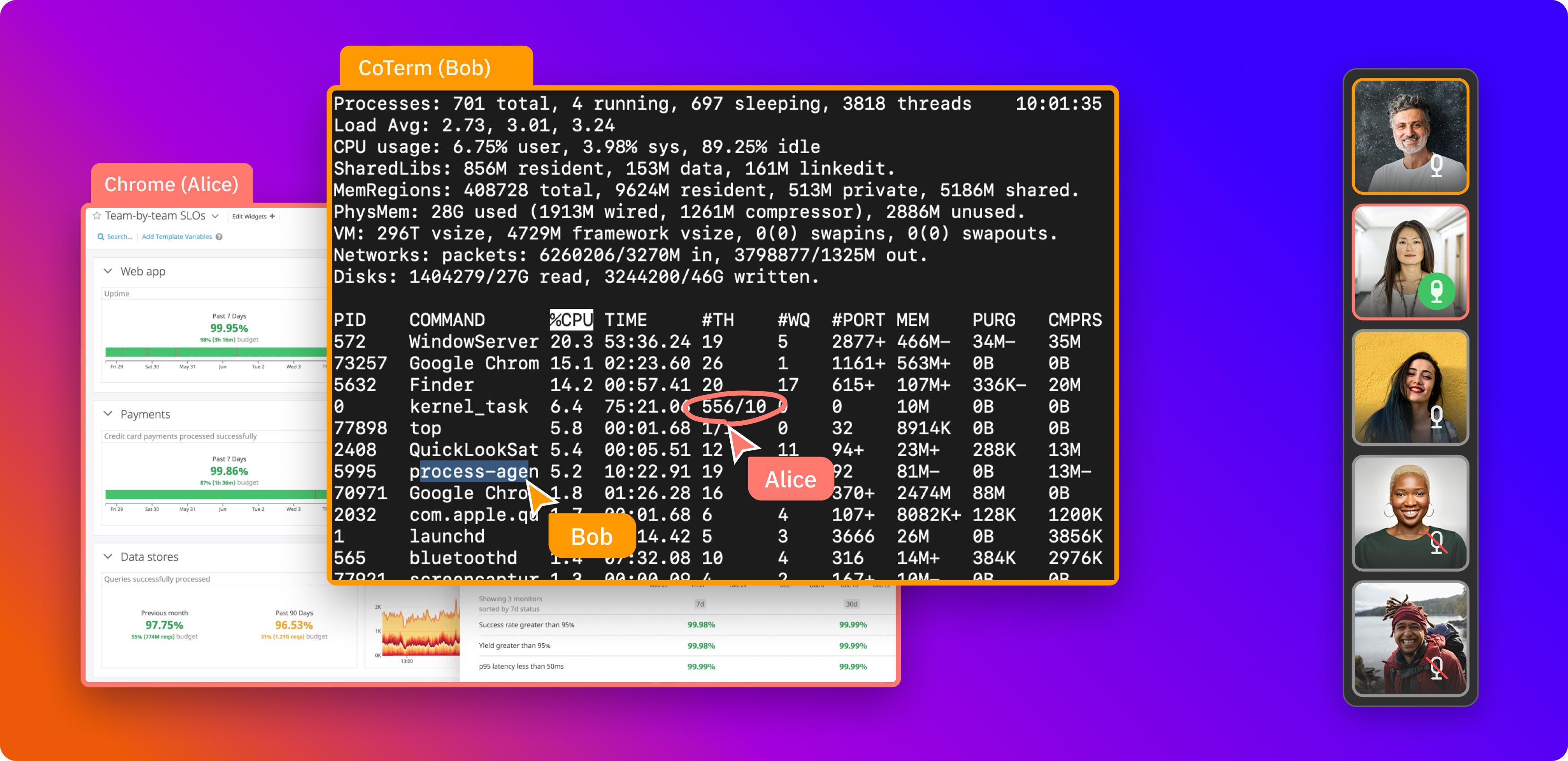 Pair program in a collaborative terminal with Datadog CoScreen