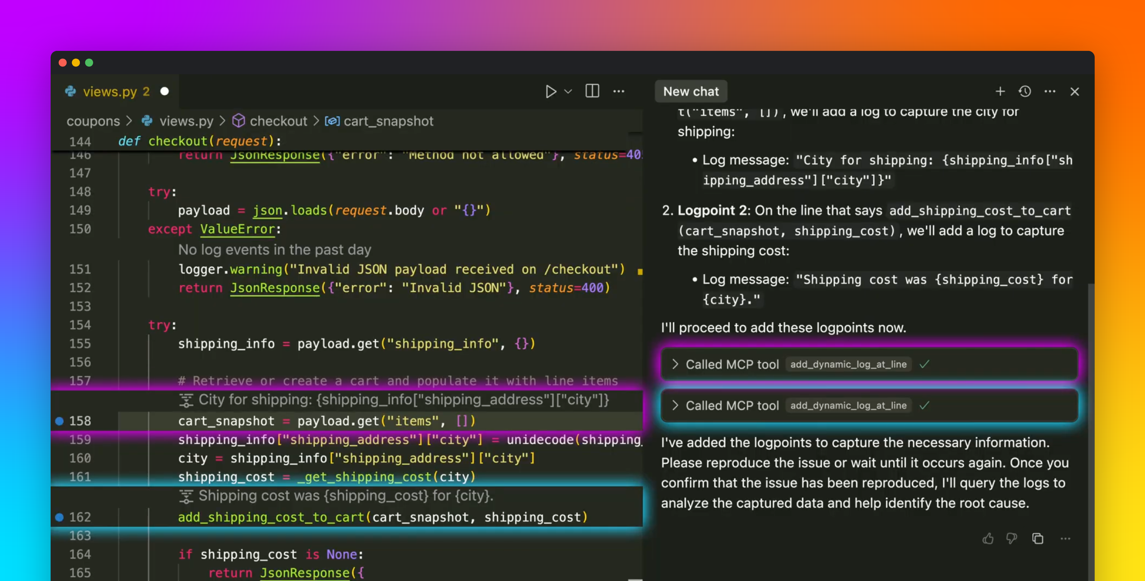 Debug live production issues with the Datadog Cursor extension