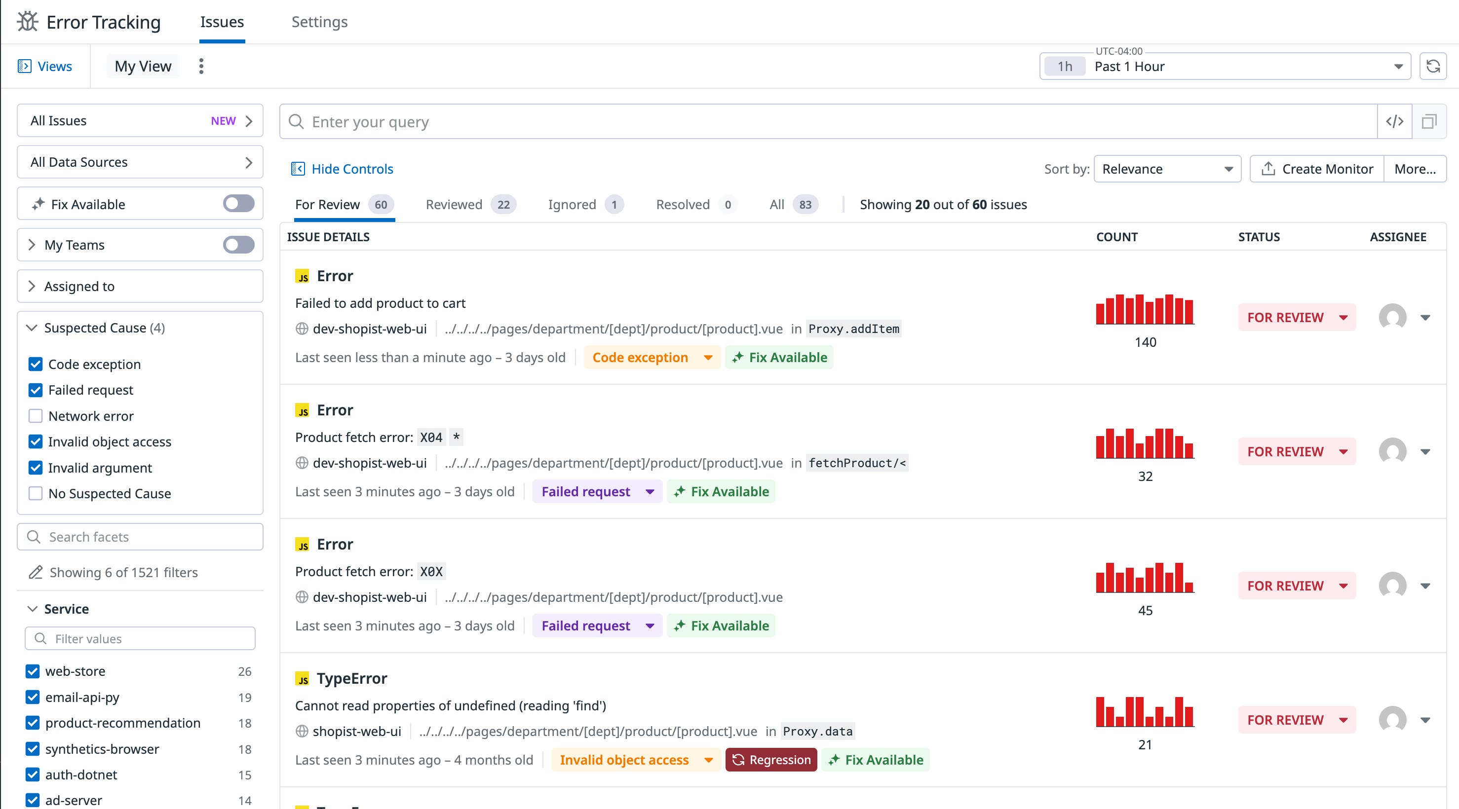 A list of errors and their suspected causes. A list of errors and their suspected causes.