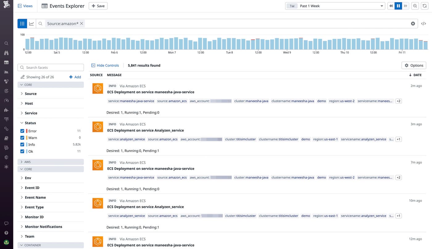 Query for events in the Events Explorer Query for events in the Events Explorer