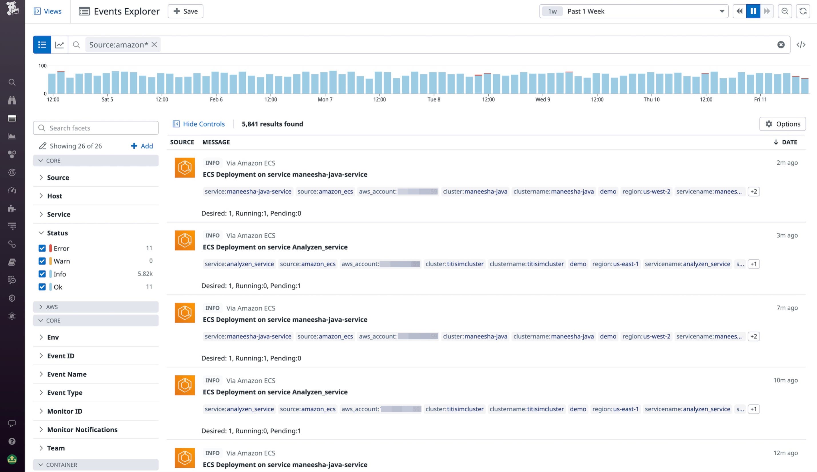 Query for events in the Events Explorer Query for events in the Events Explorer