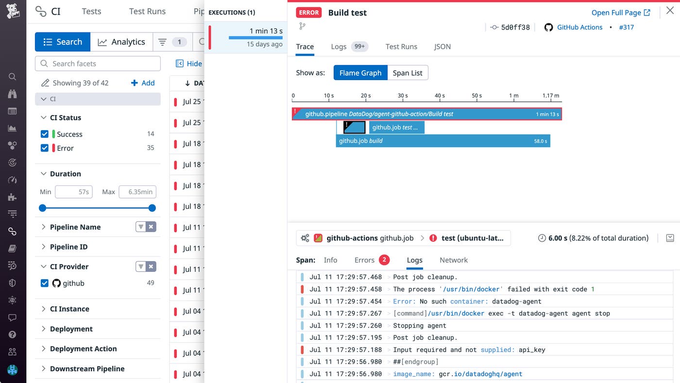 Inspect a pipeline execution to view its job logs Inspect a pipeline execution to view its job logs