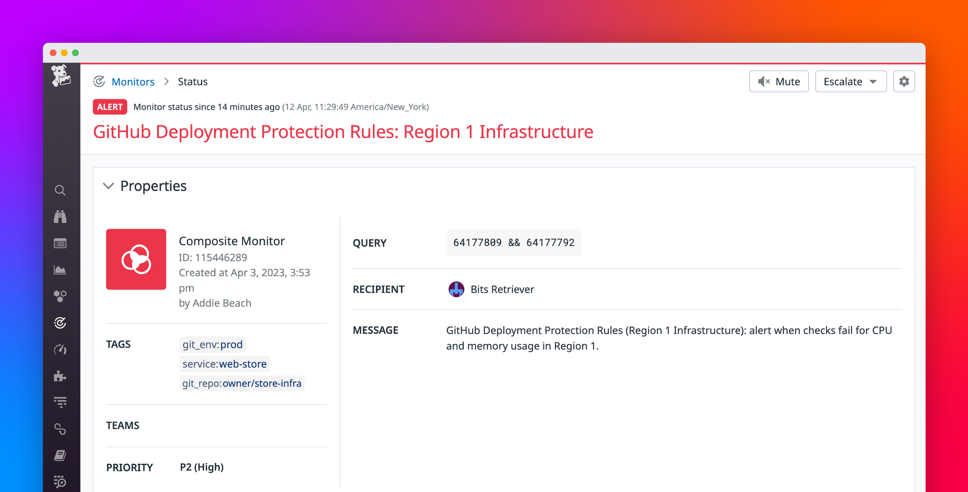 Use Datadog monitors as quality gates for GitHub Actions deployments