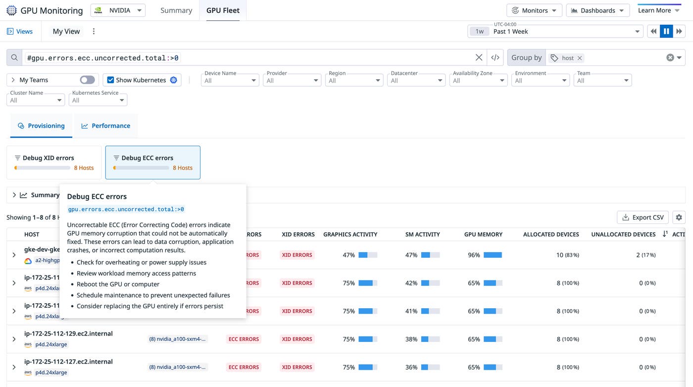 A screenshot showing specific ECC errors and how to debug them. A screenshot showing specific ECC errors and how to debug them.