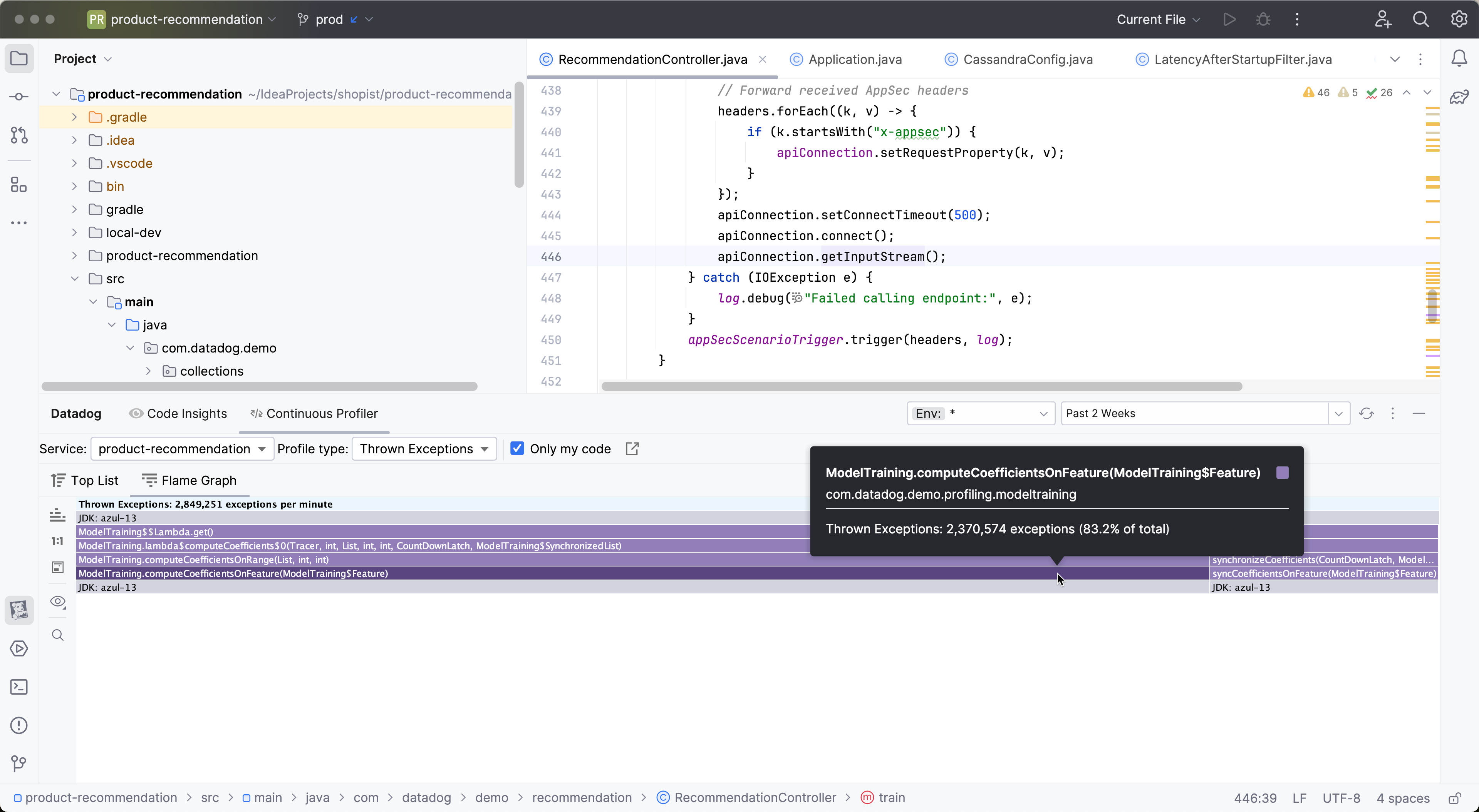 Visualize flame graphs within your IDE.