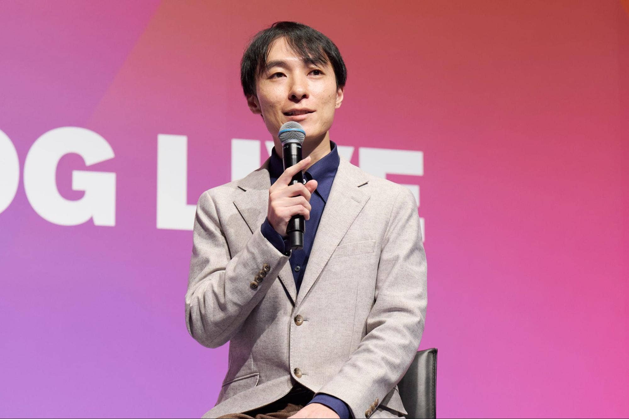 株式会社 ヌーラボ Lead SRE 二橋宣友 様 説明時の写真。