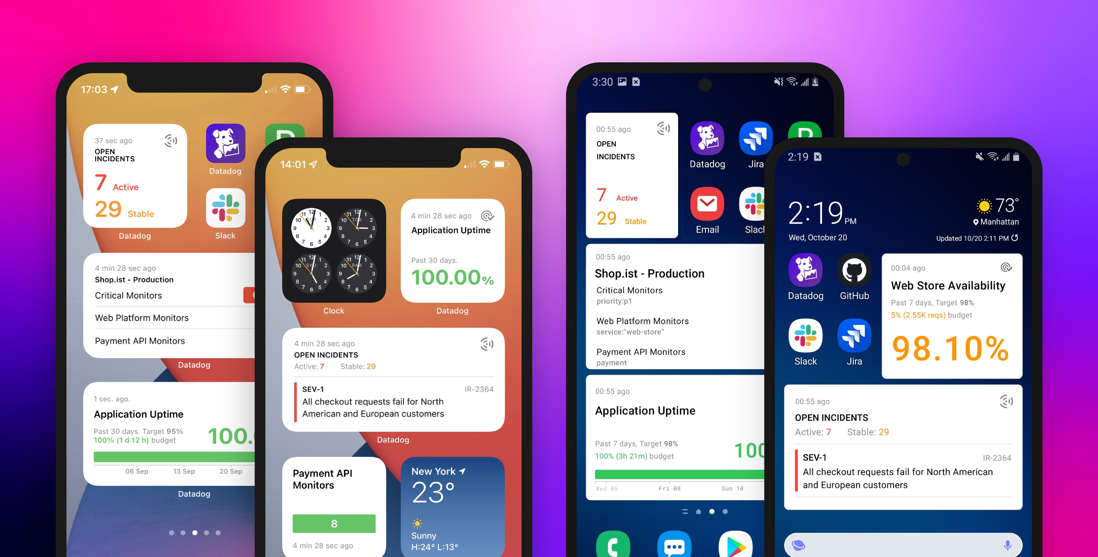 Improve your on-call experience with Datadog mobile dashboard widgets