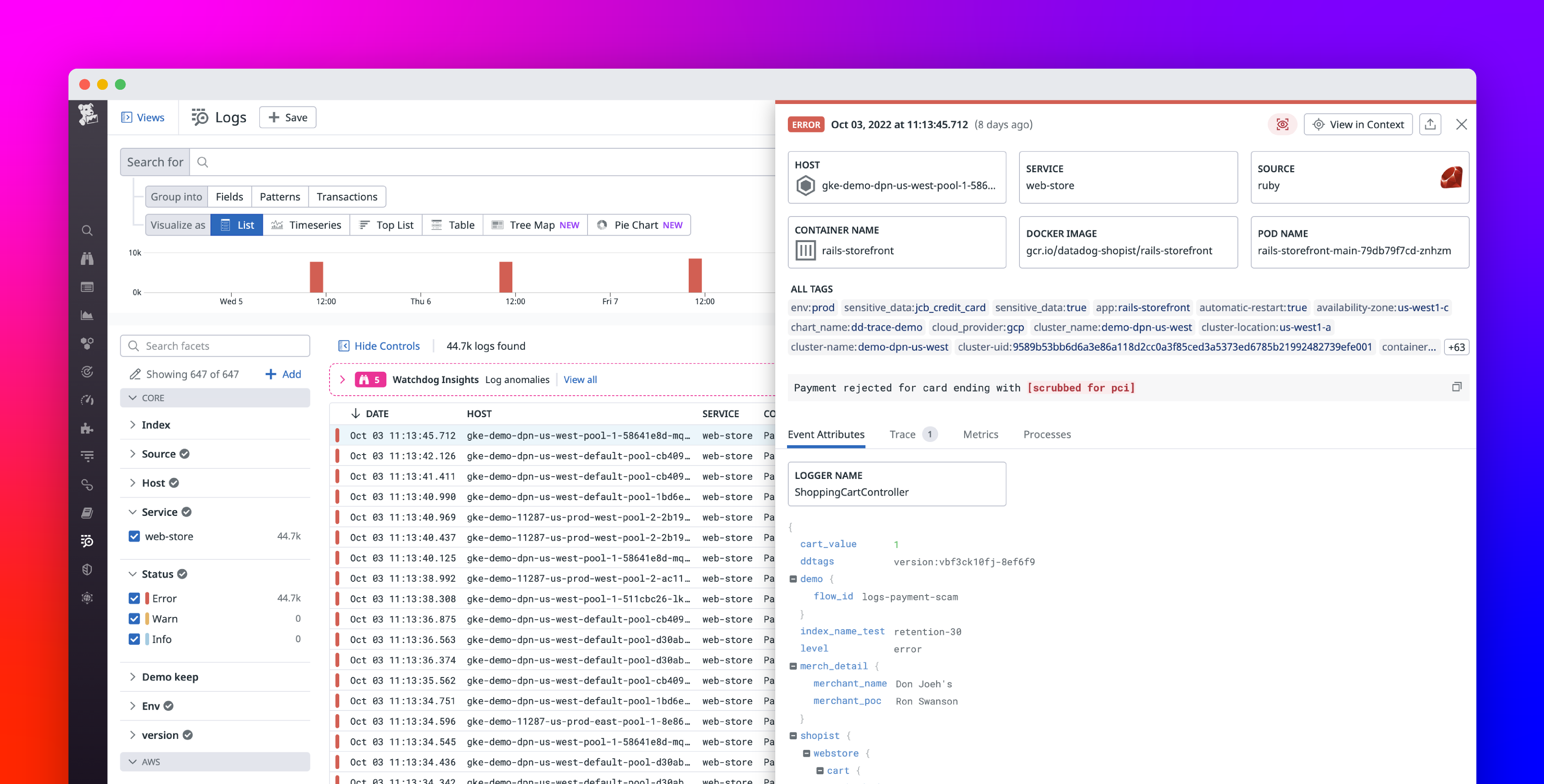 Announcing PCI-Compliant Log Management and APM from Datadog