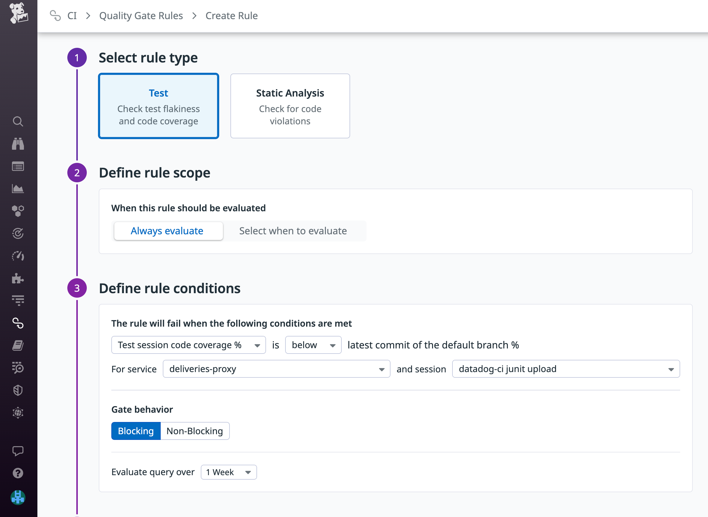 Block commits that lower your service’s code coverage.