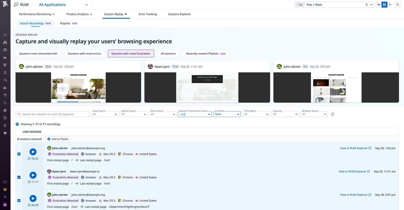 Add individual sessions or bulk add multiple sessions to your Playlist from the Search Recordings page Add individual sessions or bulk add multiple sessions to your Playlist from the Search Recordings page