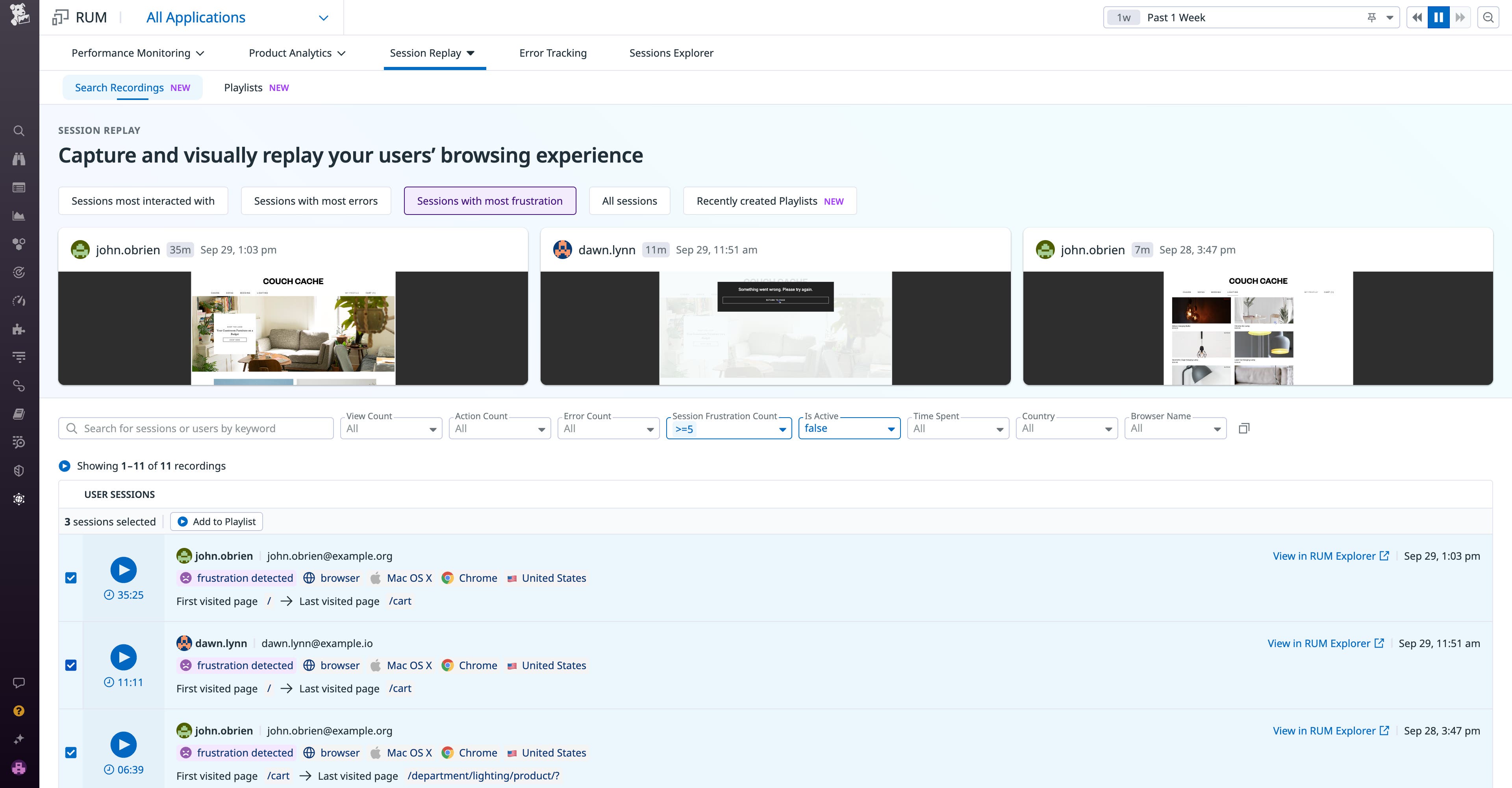 Add individual sessions or bulk add multiple sessions to your Playlist from the Search Recordings page Add individual sessions or bulk add multiple sessions to your Playlist from the Search Recordings page